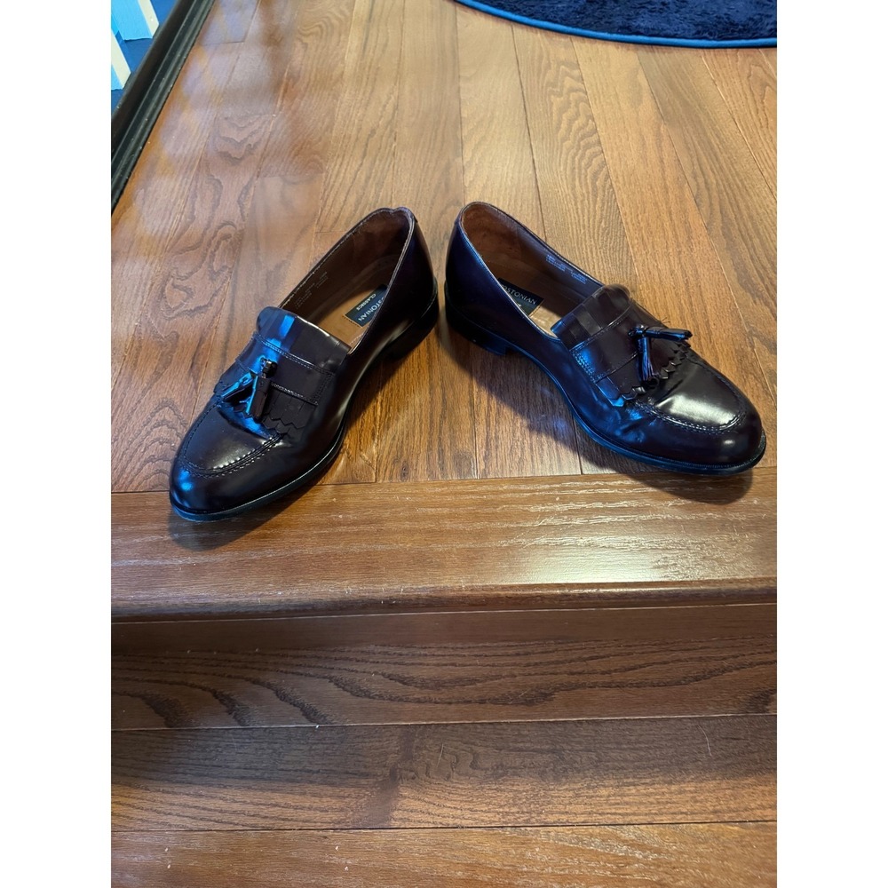 Bostonian Classics First Flex Burgundy Leather Tassel Kiltie Loafers 12W - Picture 3 of 11
